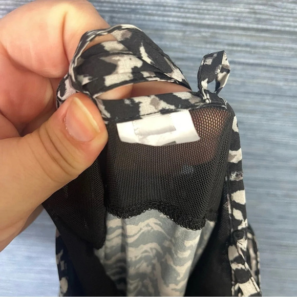 Fabletics Strappy Black White Print Jumpsuit - Picture 11 of 13